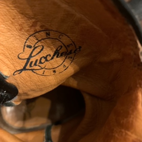 Lucchese Calf Skin Roper boots - black - Picture 4 of 5